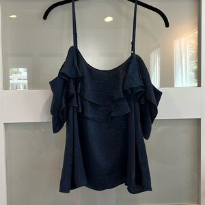 Flutter Sleeve Off Shoulder Cropped Blouse